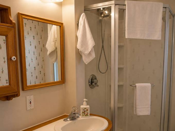The bathroom at Eagle's Nest Resort.